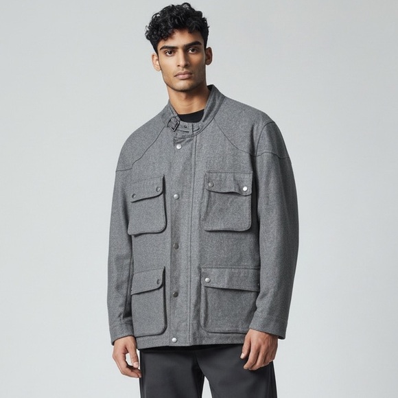 Mother Freedom Other - Mother Freedom "Wellfleet" Heather Grey Wool Field Jacket Made In USA Size Large